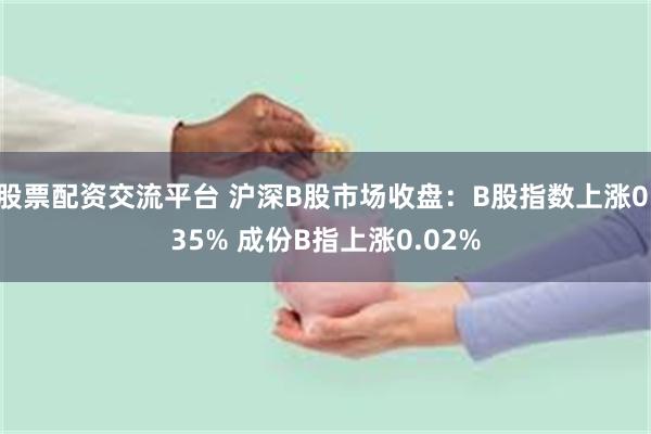 股票配资交流平台 沪深B股市场收盘：B股指数上涨0.35% 成份B指上涨0.02%