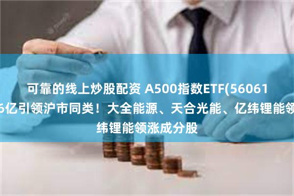 可靠的线上炒股配资 A500指数ETF(560610)成交破6亿引领沪市同类！大全能源、天合光能、亿纬锂能领涨成分股